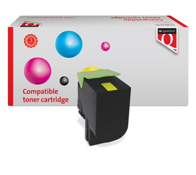 Tonercartridge Quantore alternatief tbv Lexmark 71B20Y0 geel