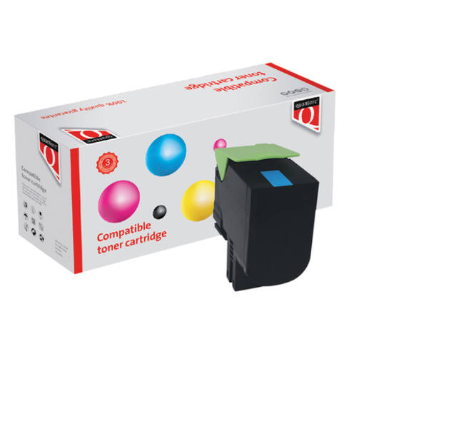 Tonercartridge Quantore alternatief tbv Lexmark 80C2HC0 blauw