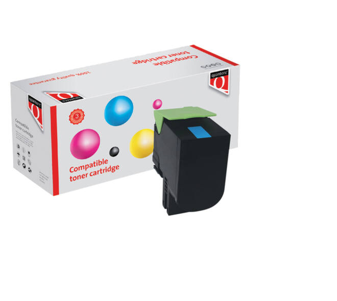 Tonercartridge Quantore alternatief tbv Lexmark 80C2XC0 blauw