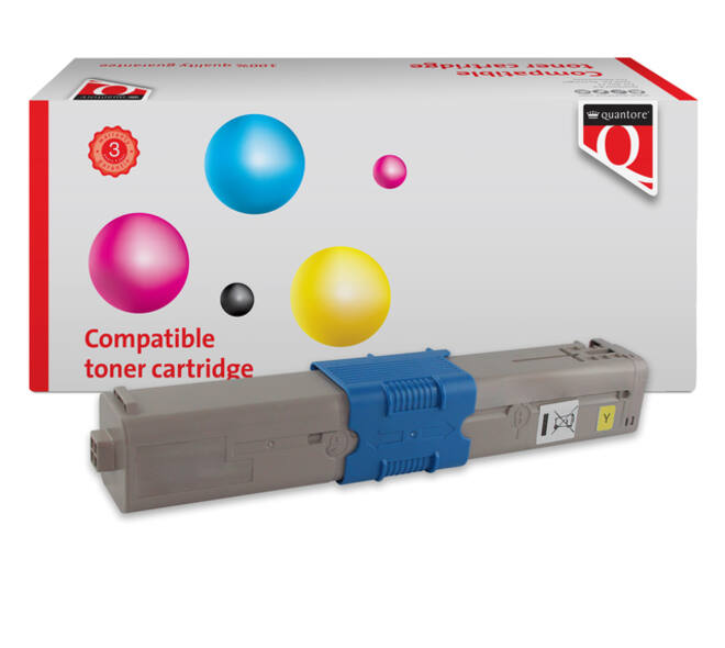 Toner Quantore alternatief tbv Oki 46507613 geel