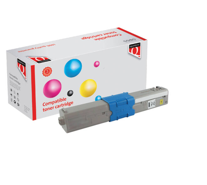 Toner Quantore alternatief tbv Oki 44973509 geel