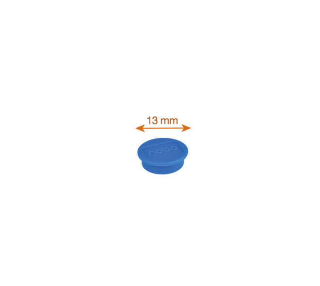 Magneet Nobo 13mm blauw 10 stuks