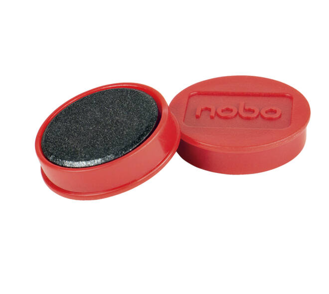Magneet Nobo 32mm rood 10 stuks