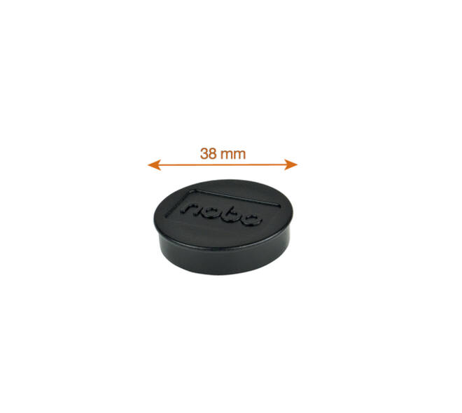 Magneet Nobo 38mm zwart 10 stuks