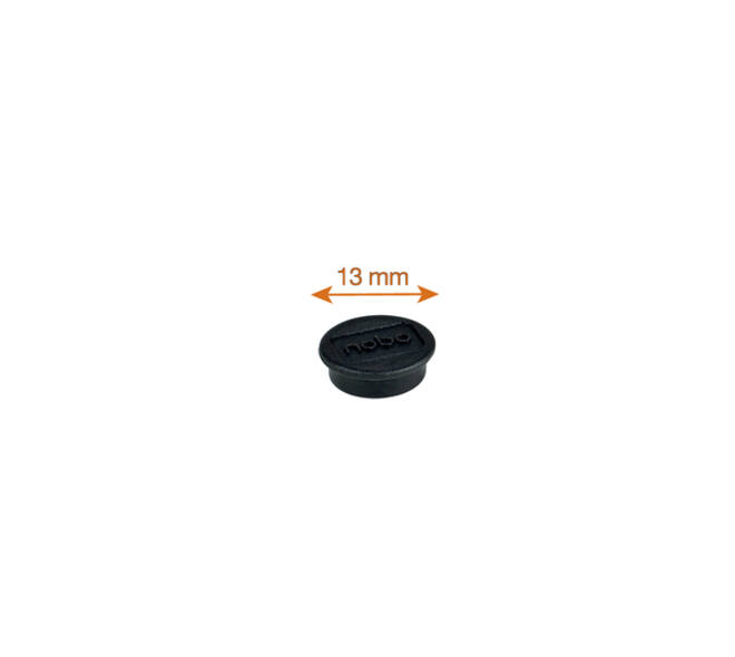 Magneet Nobo 13mm zwart 10 stuks