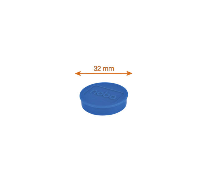 Magneet Nobo 32mm blauw 10 stuks