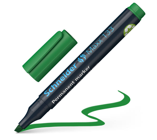 Permanent marker Schneider Maxx 133 schuin 1-4mm assorti 4 stuks