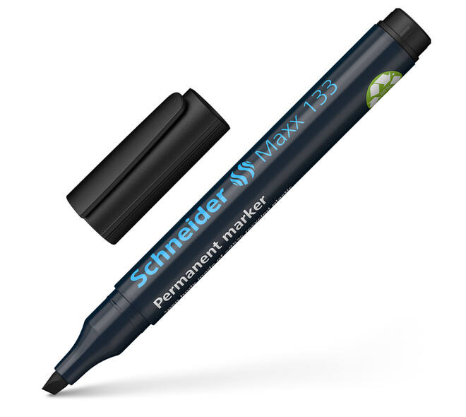 Permanent marker Schneider Maxx 133 schuin 1-4mm zwart