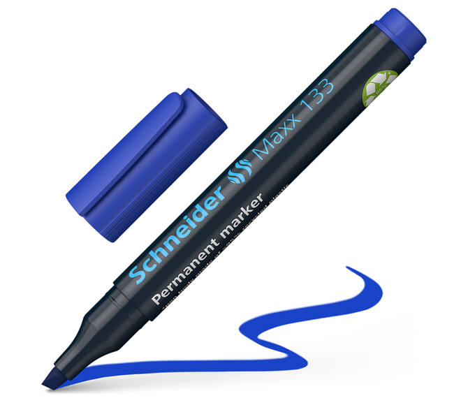 Permanent marker Schneider Maxx 133 schuin 1-4mm blauw