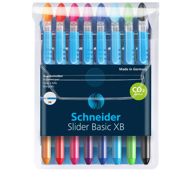 Rollerpen Slider Basic Colours extra breed etui à 8 stuks