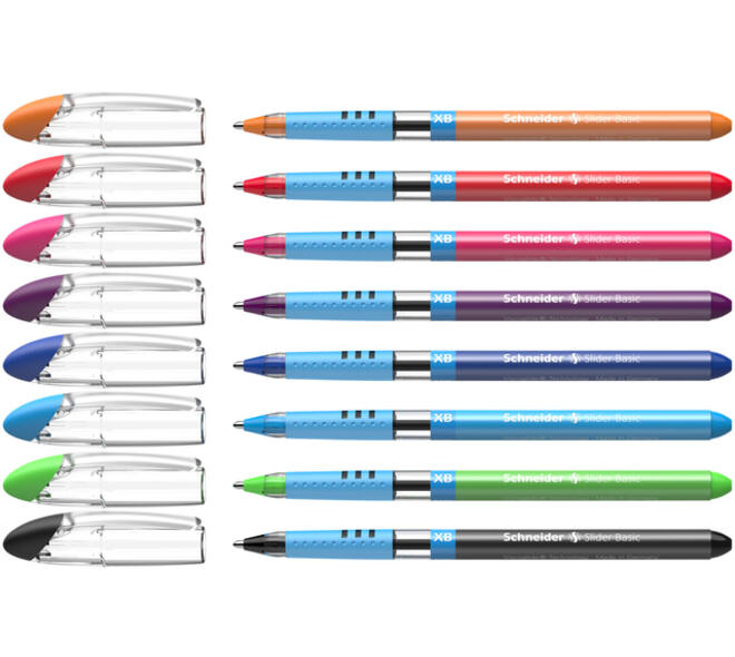 Rollerpen Slider Basic Colours extra breed etui à 8 stuks