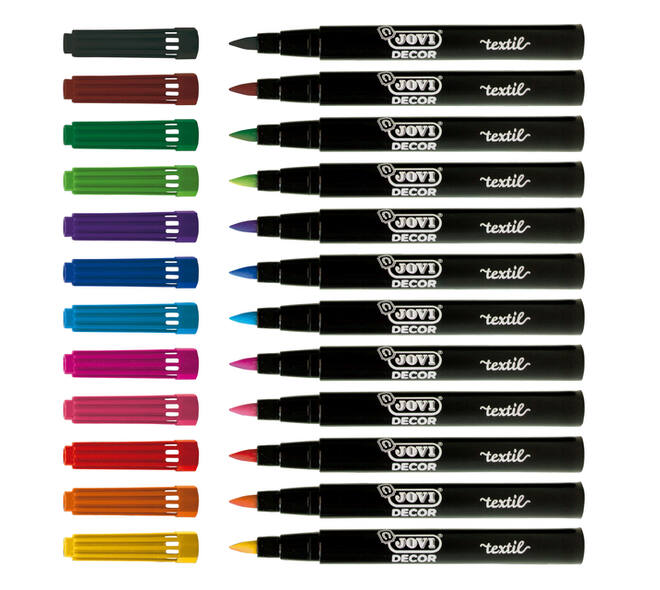 Textielstift Jovi assorti set à 12 stuks