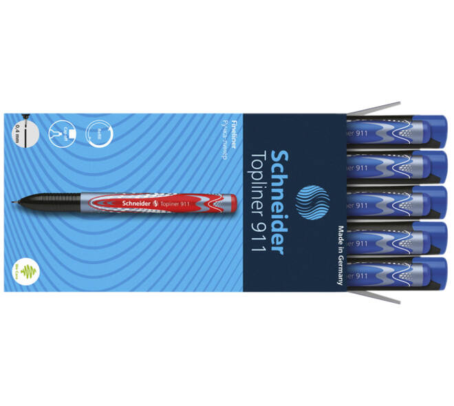 Fineliner Schneider Topliner 911 0.4mm blauw