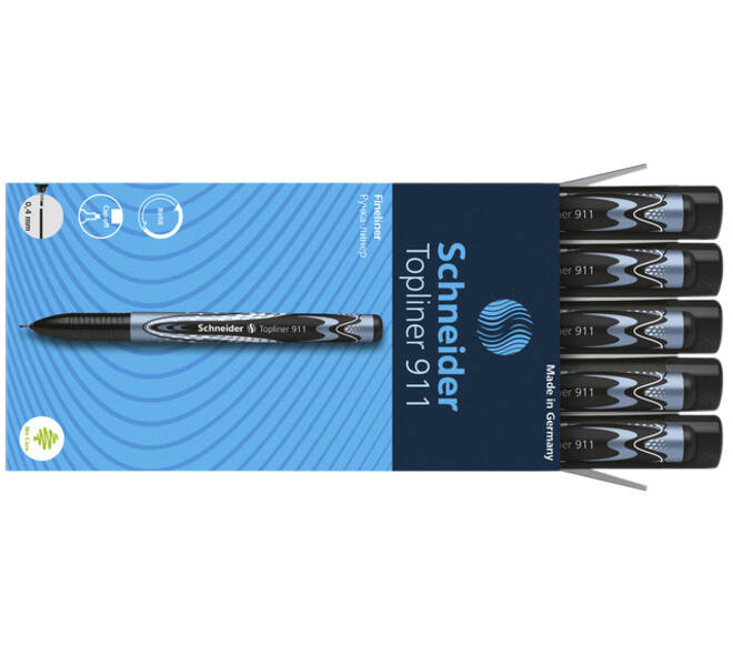 Fineliner Schneider Topliner 911 0.4mm zwart