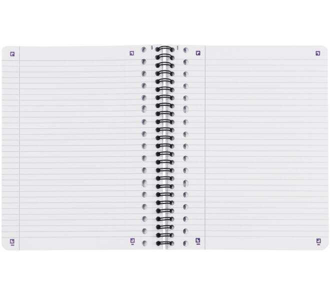 Collegeblok Oxford School A5+ lijn 17-gaats 160 pagina's 80gr zwart