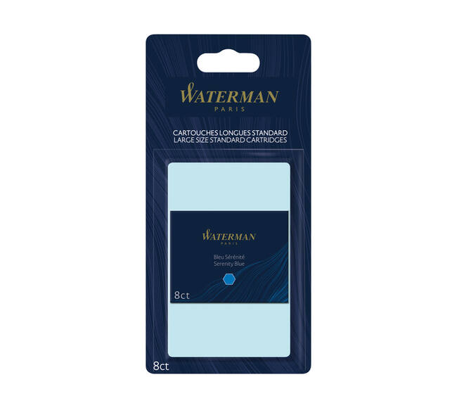 Inktpatroon Waterman internationaal Florida blauw blister à 8 stuks