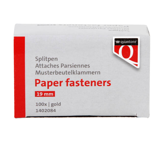 Splitpen Quantore 19mm 100 stuks goud