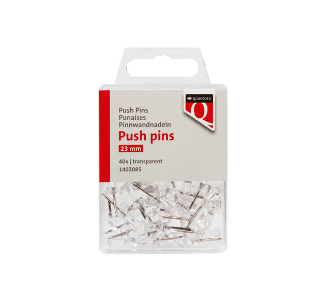 Push pins Quantore 40 stuks transparant