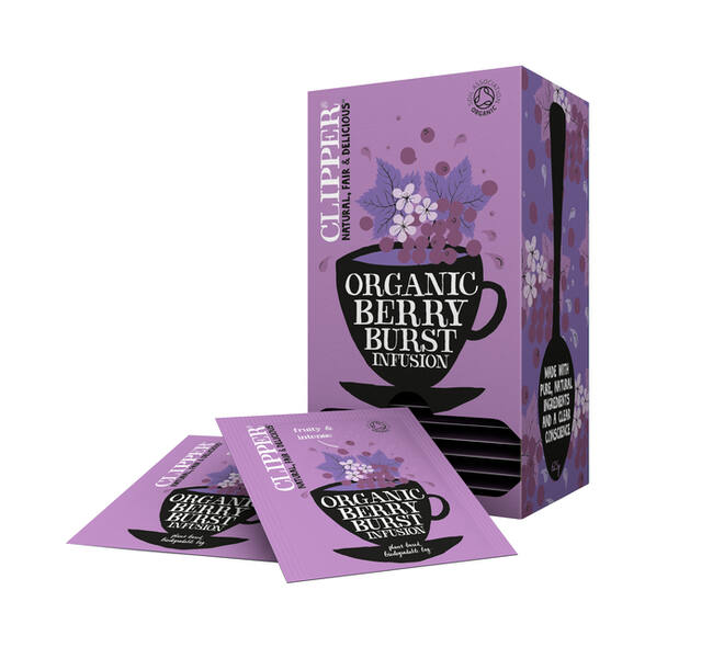 Thee Clipper infusion berry burst bio 25 zakjes