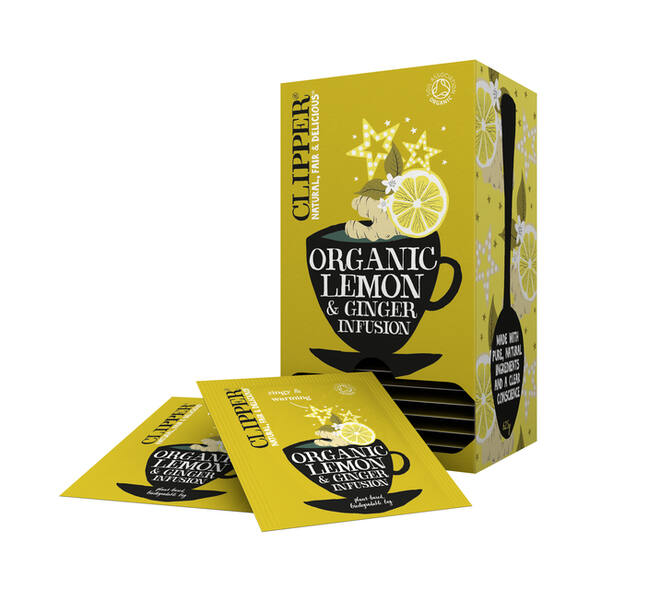 Thee Clipper infusion lemon and ginger bio 25 zakjes