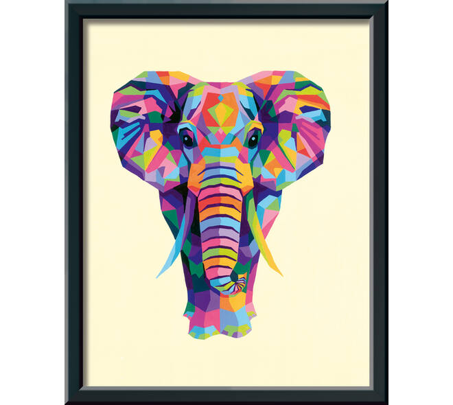 Schilderen op nummer Ravensburger Bonte olifant