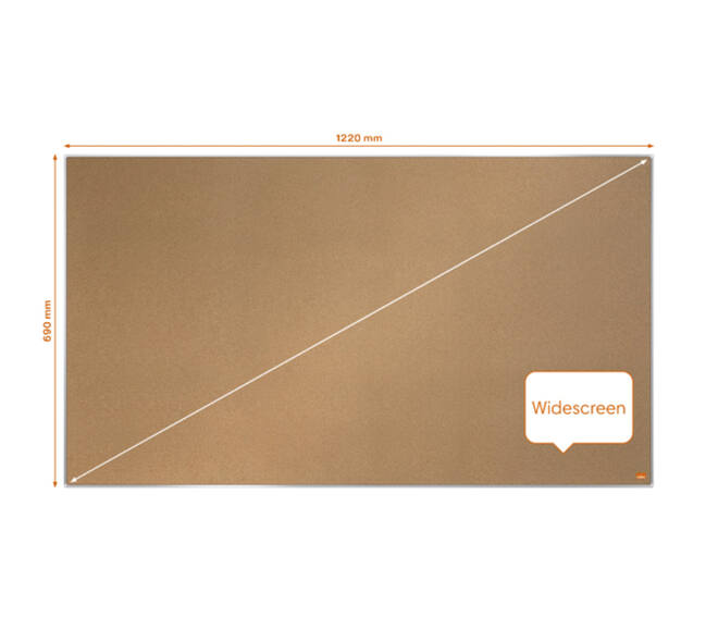 Prikbord Nobo Impression Pro widescreen 69x122cm kurk
