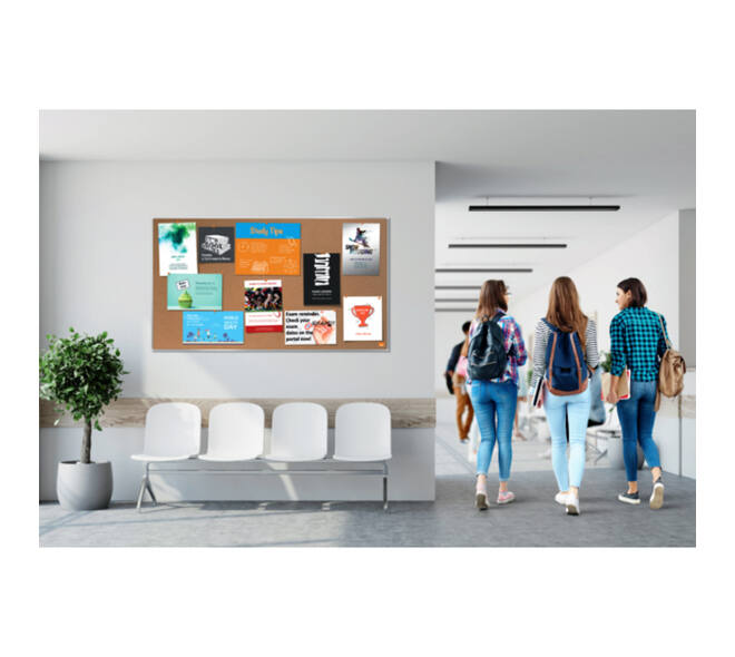 Prikbord Nobo Impression Pro widescreen 69x122cm kurk