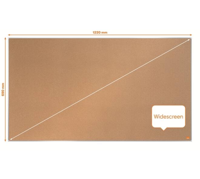 Prikbord Nobo Impression Pro widescreen 69x122cm kurk