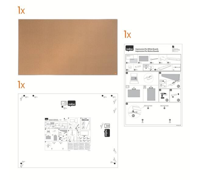 Prikbord Nobo Impression Pro widescreen 50x89cm kurk