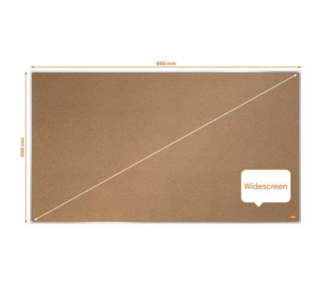 Prikbord Nobo Impression Pro widescreen 50x89cm kurk