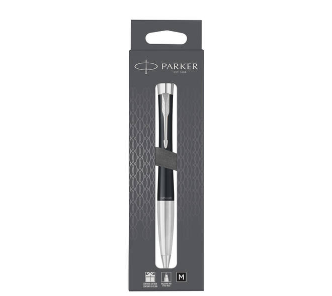 Balpen Parker Urban twist matt black CT medium blister à 1 stuk