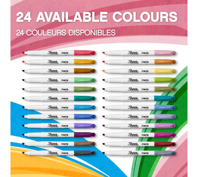 Markeerstift Sharpie S-note assorti blister à 12 stuks