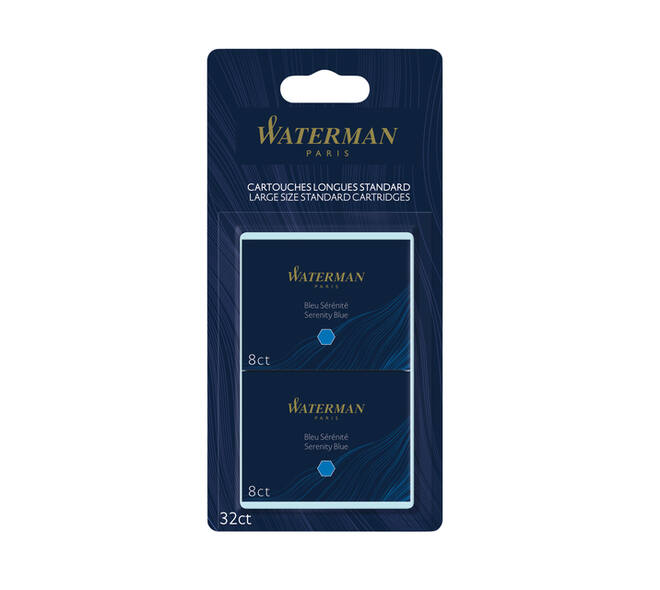 Inktpatroon Waterman internationaal Florida blauw blister à 10 stuks