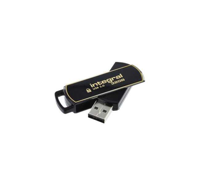 USB stick 3.0 Integral Secure 360 USB-A 32GB zwart