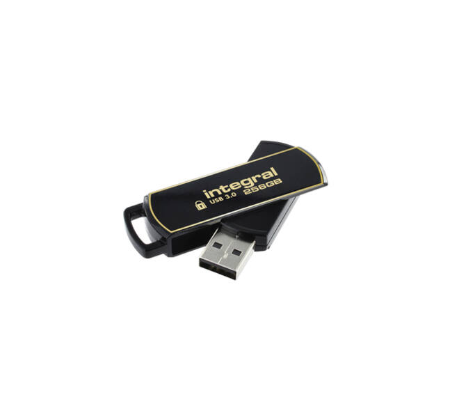 USB stick 3.0 Integral Secure 360 USB-A 256GB zwart