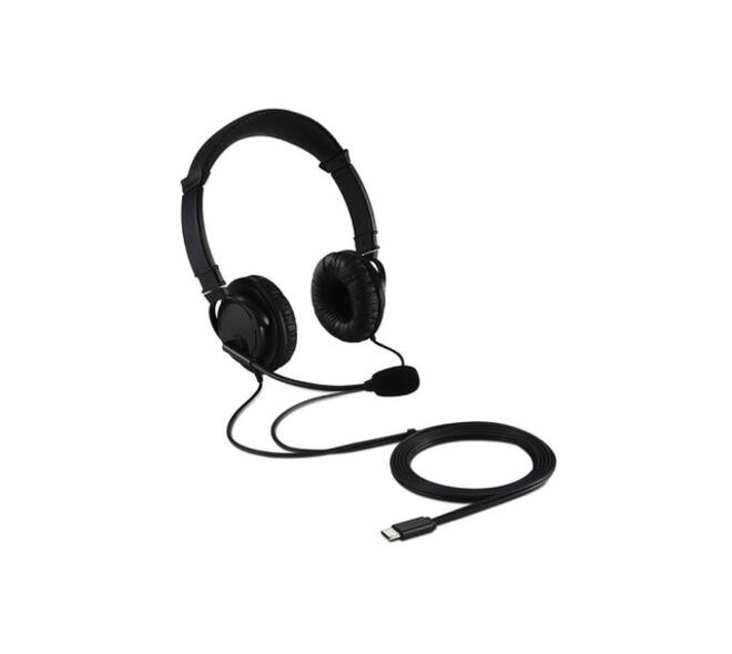 Headset Kensington USB-C Hi-Fi met microfoon zwart