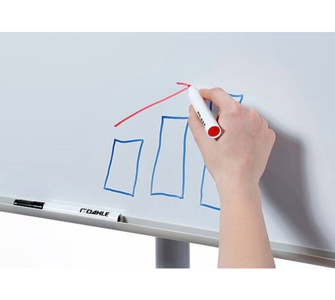 Flipover Dahle Team mobiel magnetisch gelakt staal met verstelbare arm