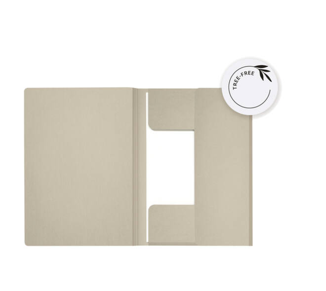 Dossiermap Djois Secolor Tree-Free A4 3 kleppen 226gr beige