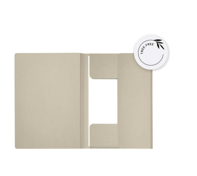 Dossiermap Djois Secolor Tree-Free folio 3 kleppen 226gr beige