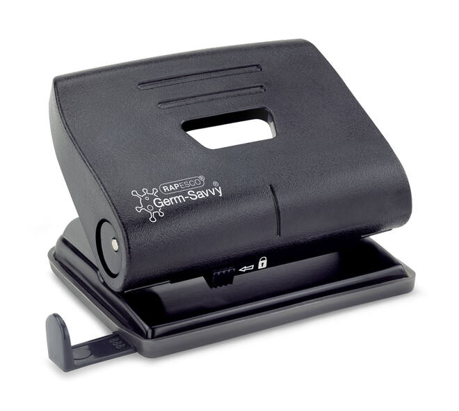 Perforator Rapesco Germ-Savvy Heavy Duty 820-P antibacterieel 2-gaats zwart