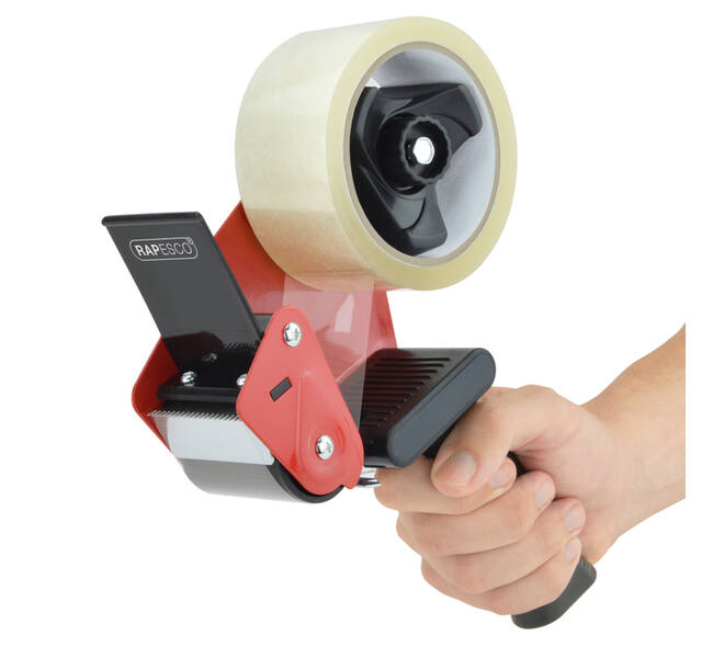 Verpakkingstape dispenser Rapesco Germ-Savvy 960 antibacterieel zwart