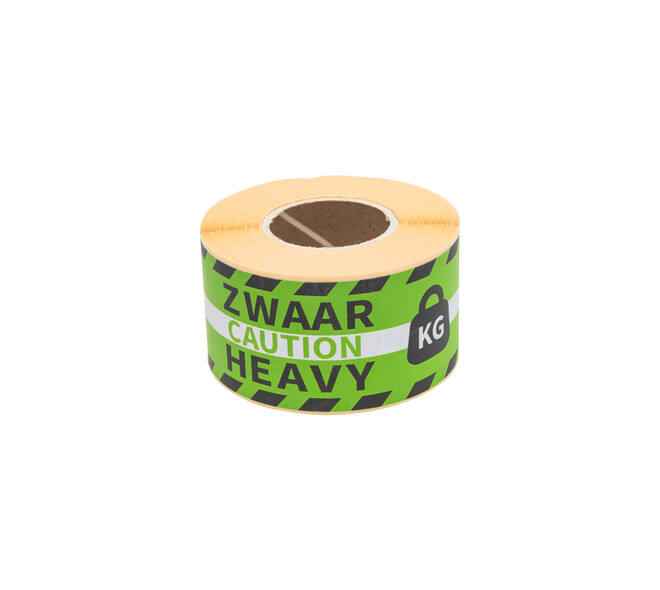 Waarschuwingsetiket Rillprint heavy 46x125mm groen 250 stuks