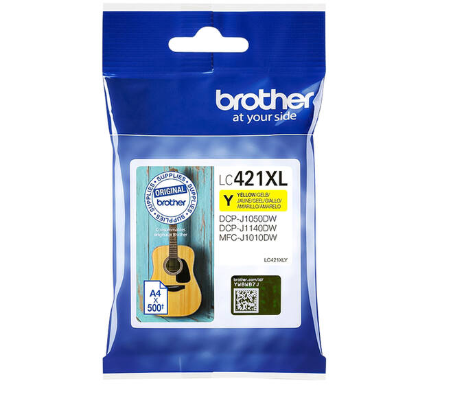 Inktcartridge Brother LC-421XLY geel
