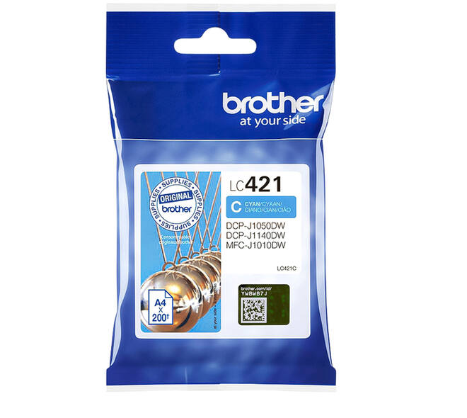 Inktcartridge Brother LC-421C blauw