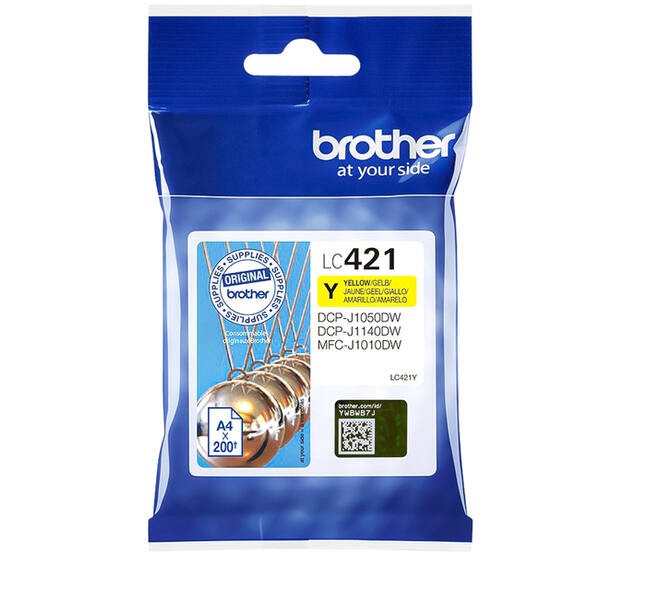 Inktcartridge Brother LC-421Y geel
