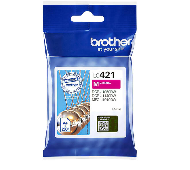 Inktcartridge Brother LC-421M rood