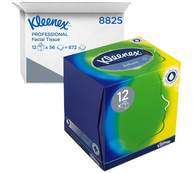 Facial tissues Kleenex kubus 3-laags 56 vel wit 8825