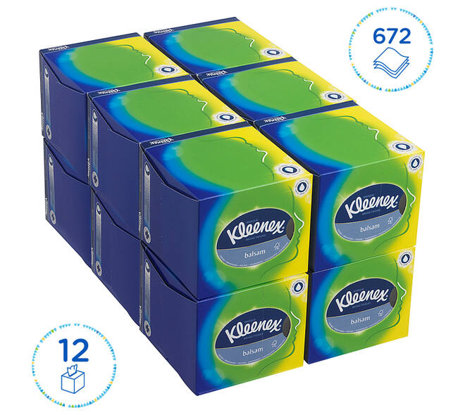 Facial tissues Kleenex kubus 3-laags 56 vel wit 8825
