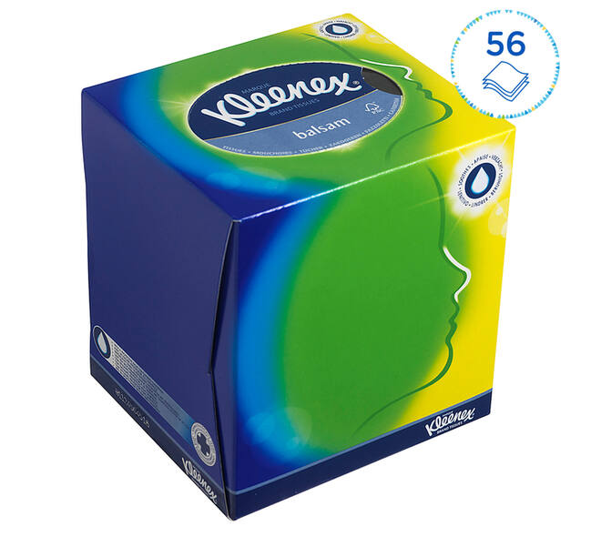 Facial tissues Kleenex kubus 3-laags 56 vel wit 8825