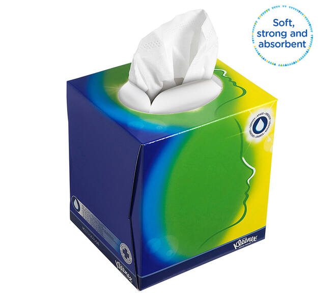 Facial tissues Kleenex kubus 3-laags 56 vel wit 8825